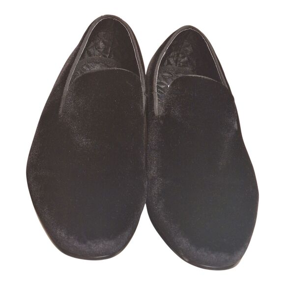 Steve Madden Black Velvet Loafers 8 Old Money Luxury Casual Formal Dark Academia - Picture 12 of 16